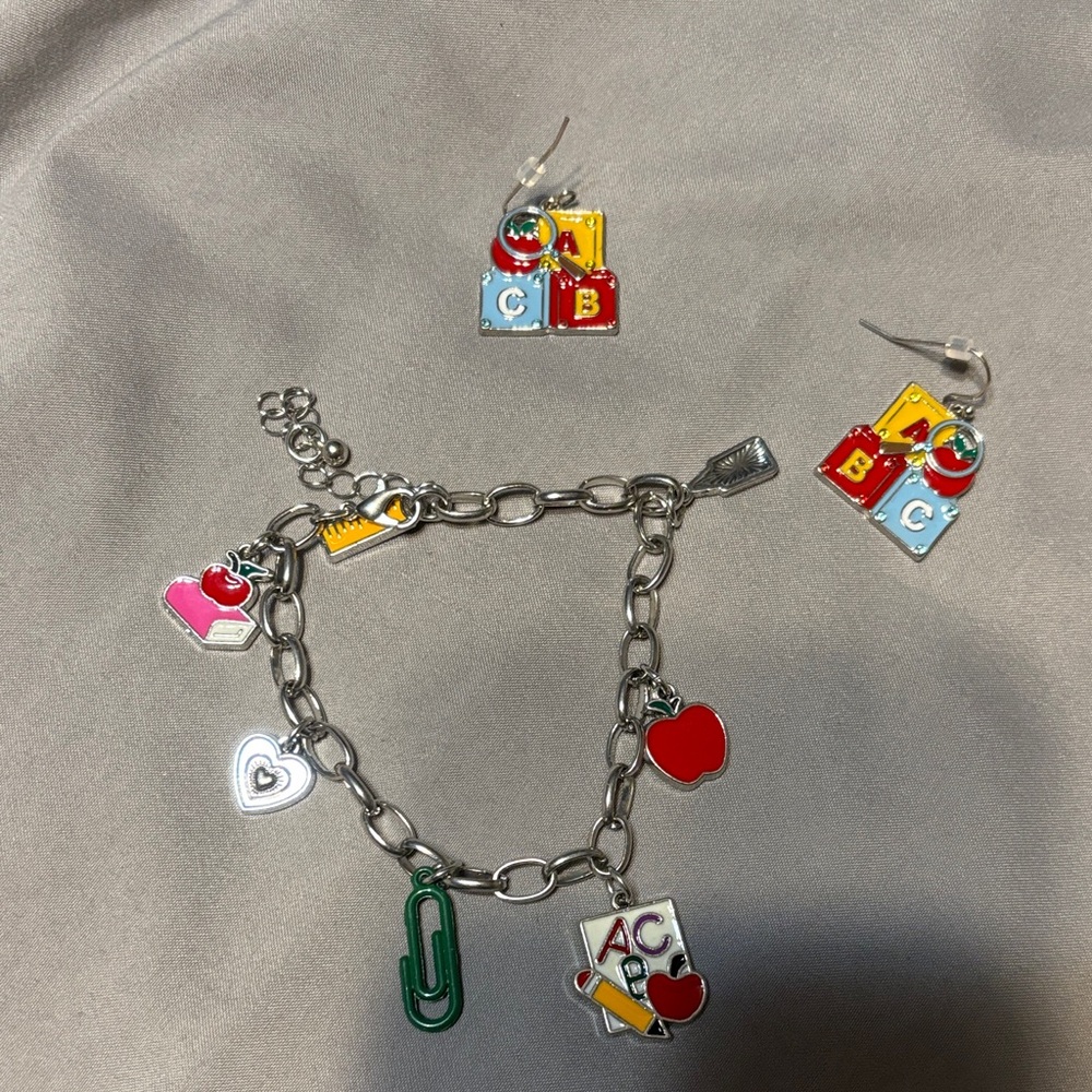 ☃️ NEW LOWER PRICE ☃️ ~ Maurices Silver Kids Charm Bracelet and Earrings Set
